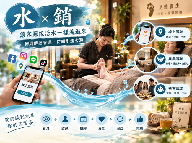 三、水 vs. 銷:讓客源像活水一樣流進來